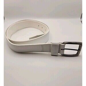 Honest by Brighton White Belt 40 61502 Handcrafted in USA 46" Solid Brass Buckle
